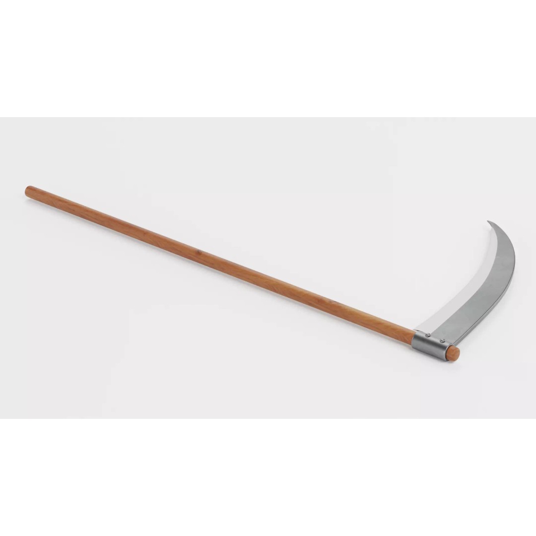 Scythe 3D Model – Realistic Low-Poly Tool, Blender & FBX Formats - View 7