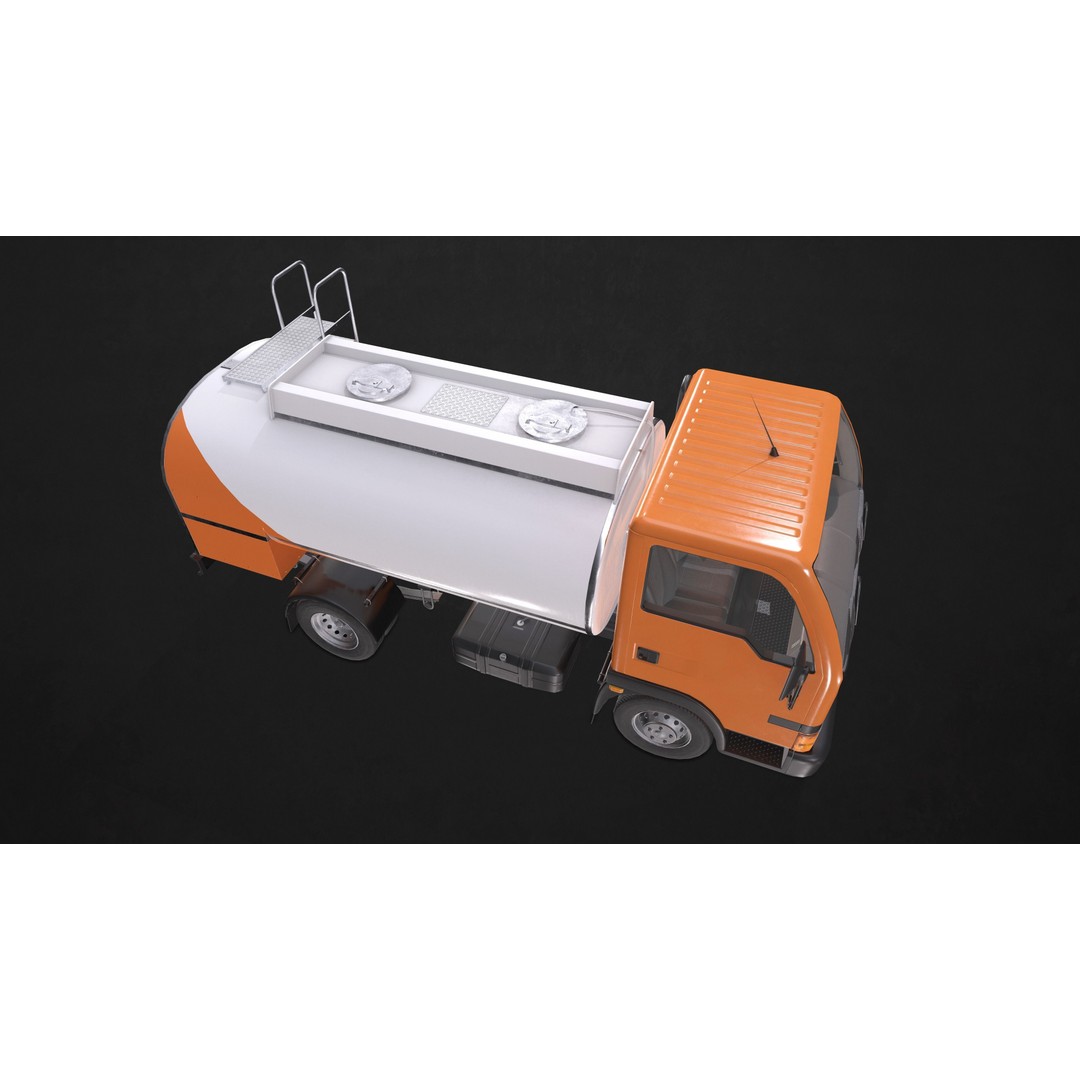 Light Truck Cistern 3D Model – Low Poly Game Ready Vehicle, FBX - View 11