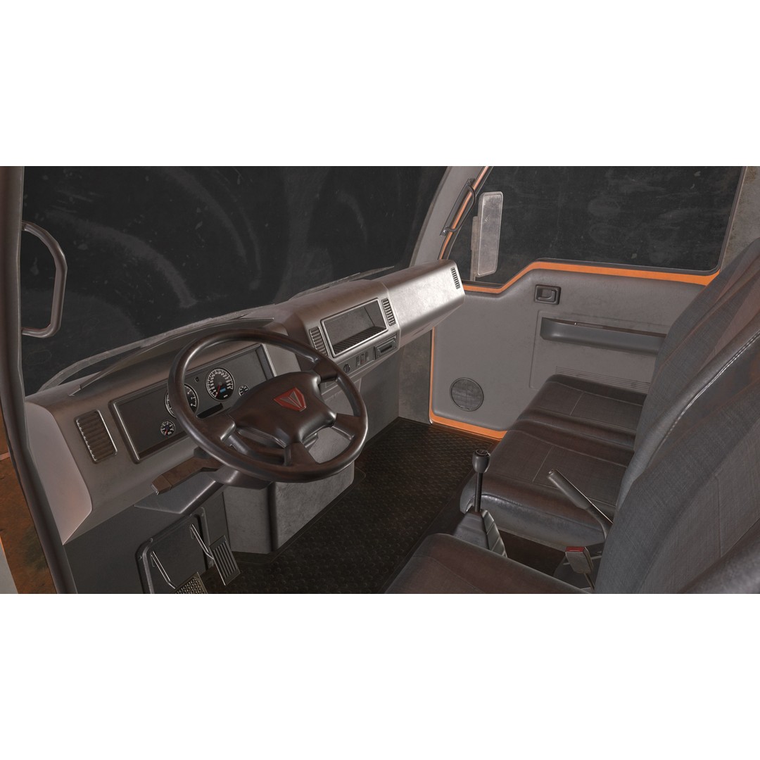 Light Truck Cistern 3D Model – Low Poly Game Ready Vehicle, FBX - View 7