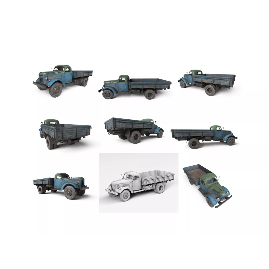 Heavy Industrial Vehicles 3D Model – Low Poly Game Asset, FBX, PBR - View 13