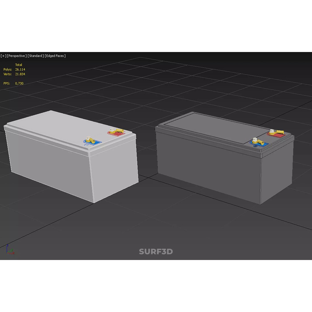 Battery DC Volt Power Supply 3D Model – PBR, Multiple Formats, Game Ready - View 18