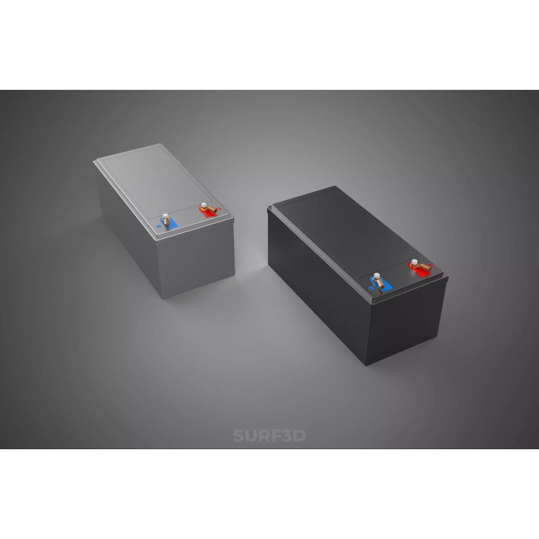 Battery DC Volt Power Supply 3D Model – PBR, Multiple Formats, Game Ready - View 3