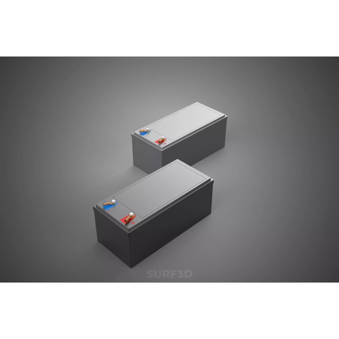 Battery DC Volt Power Supply 3D Model – PBR, Multiple Formats, Game Ready - View 5