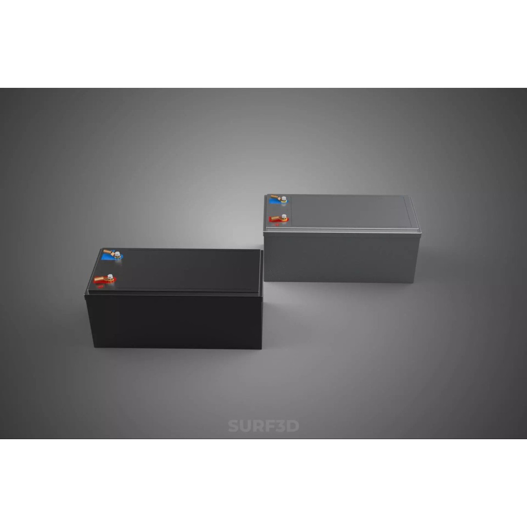 Battery DC Volt Power Supply 3D Model – PBR, Multiple Formats, Game Ready - View 6