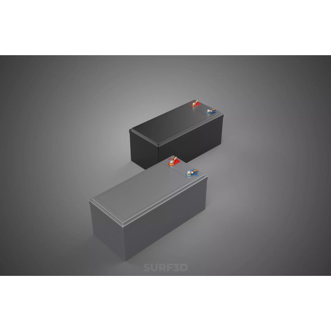 Battery DC Volt Power Supply 3D Model – PBR, Multiple Formats, Game Ready - View 9