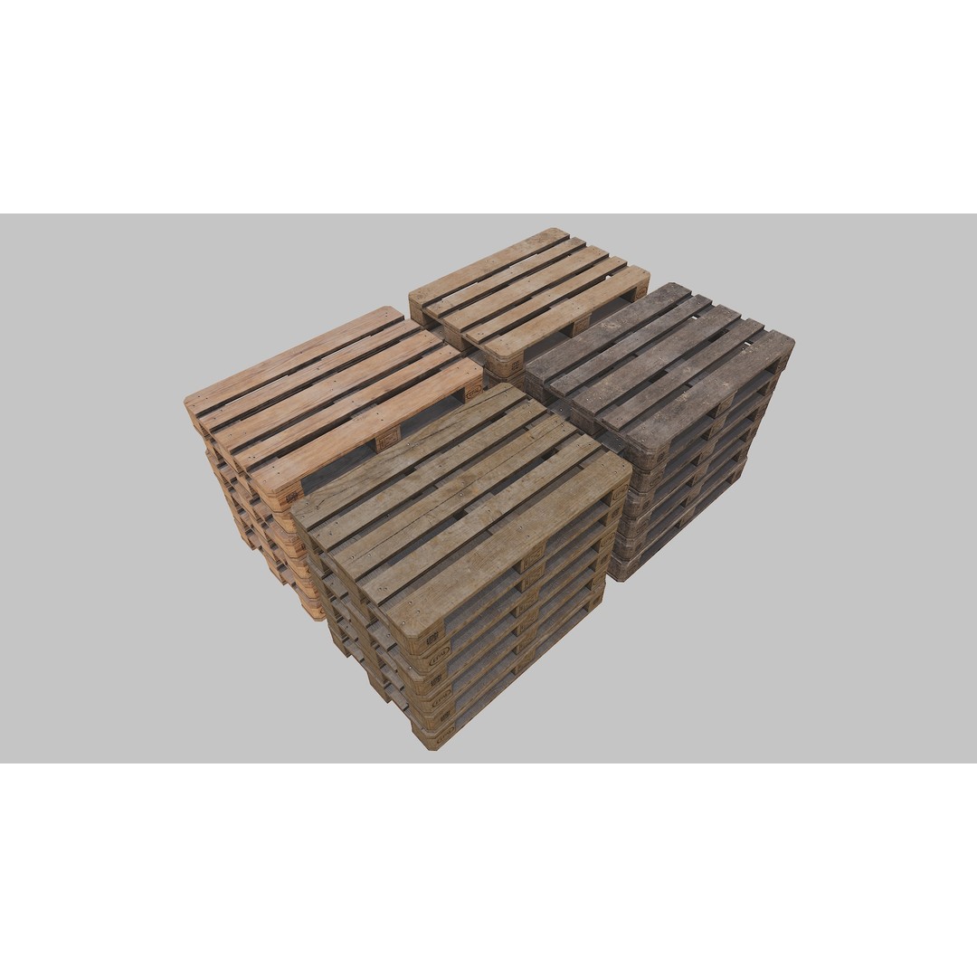 Covered Barrels 3D Model – Low Poly Game Asset, FBX, PBR Textures - View 21