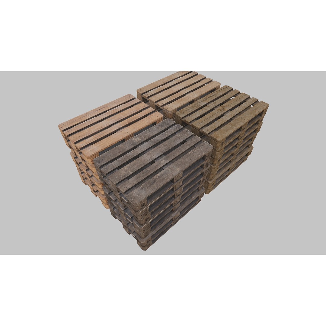 Covered Barrels 3D Model – Low Poly Game Asset, FBX, PBR Textures - View 22