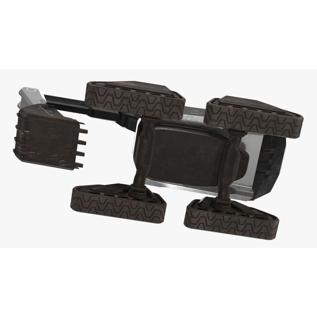 Excavator SciFi Concept 3D Model – Rigged Futuristic Vehicle, FBX - View 15