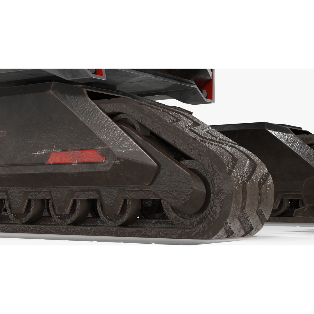 Excavator SciFi Concept 3D Model – Rigged Futuristic Vehicle, FBX - View 19