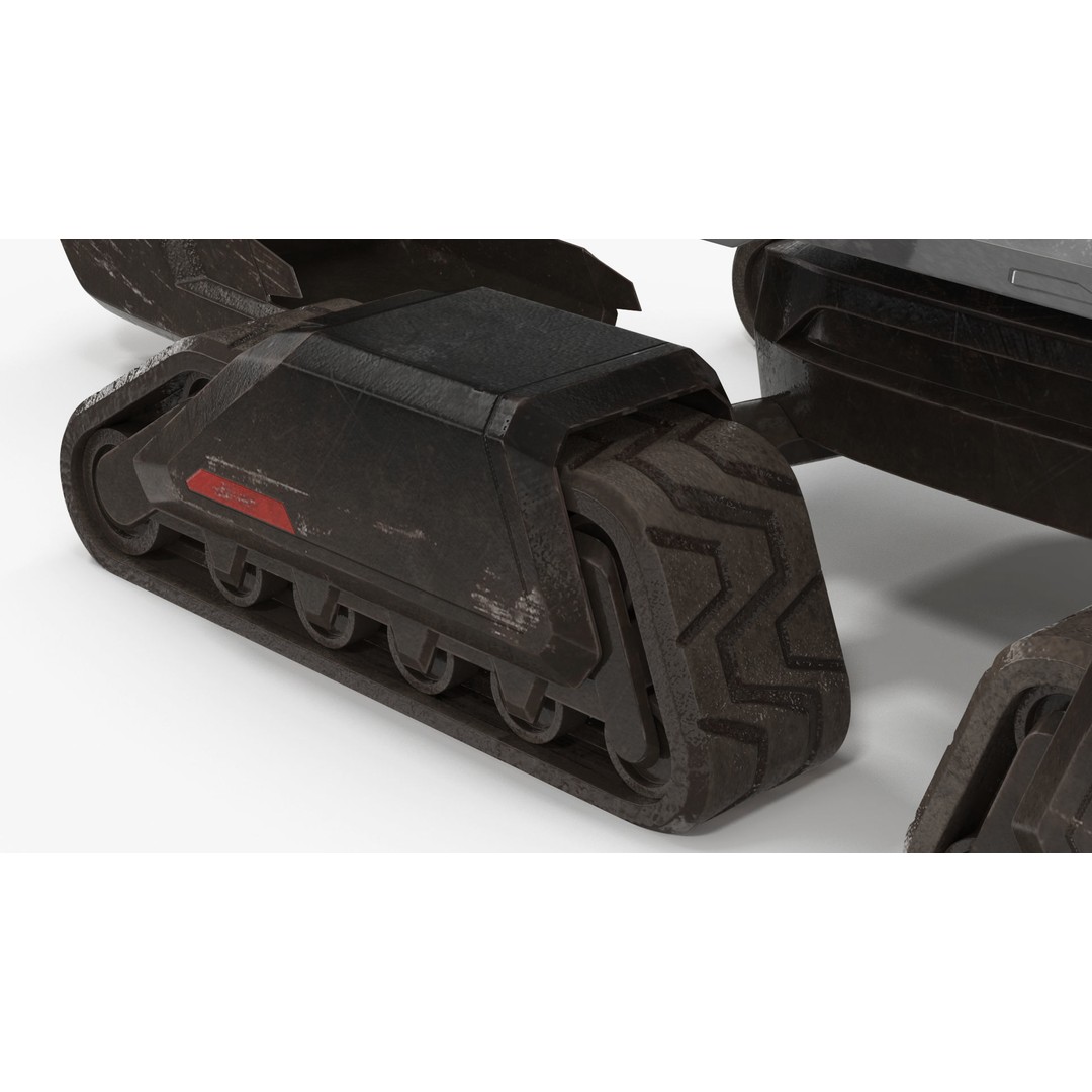 Excavator SciFi Concept 3D Model – Rigged Futuristic Vehicle, FBX - View 28