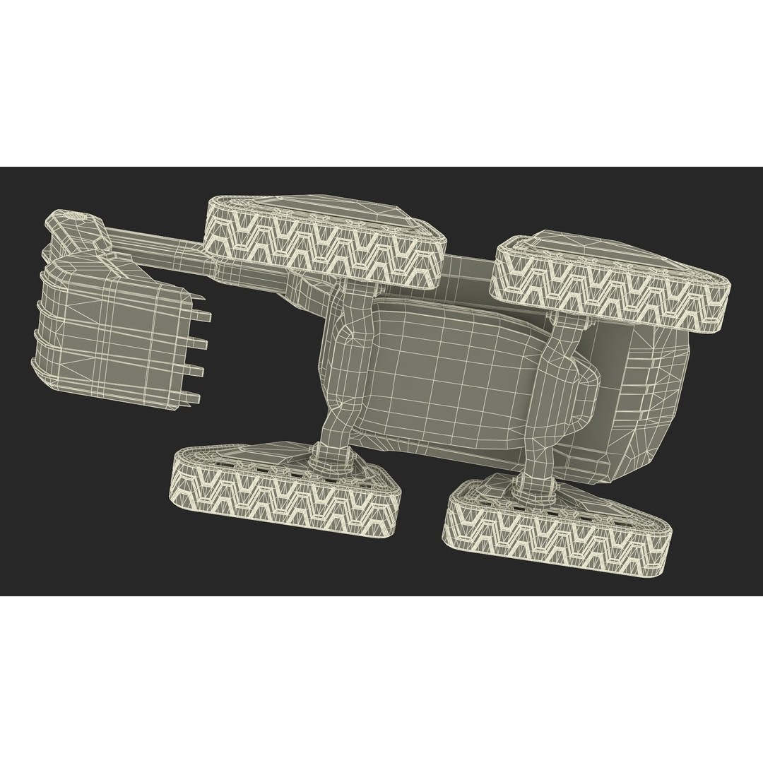 Excavator SciFi Concept 3D Model – Rigged Futuristic Vehicle, FBX - View 41
