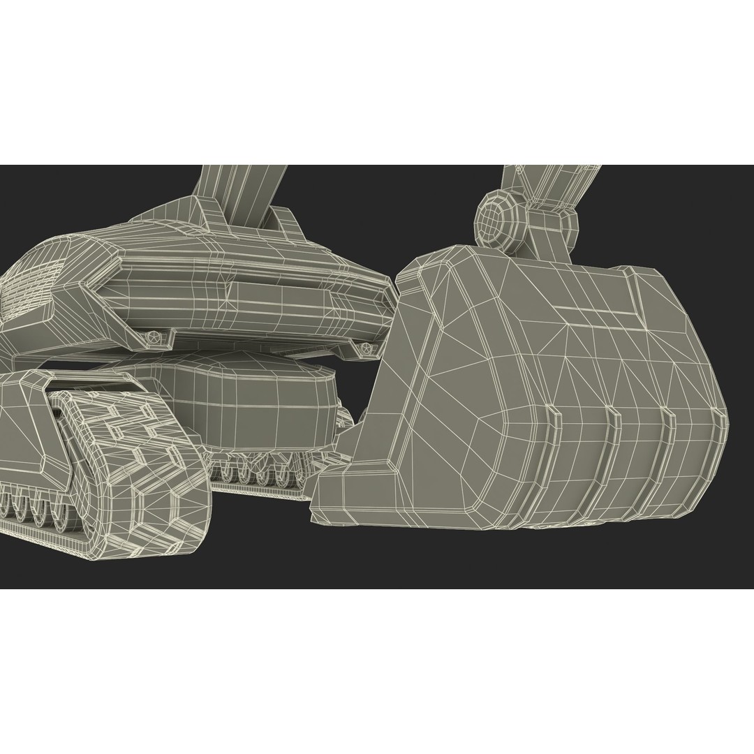 Excavator SciFi Concept 3D Model – Rigged Futuristic Vehicle, FBX - View 44