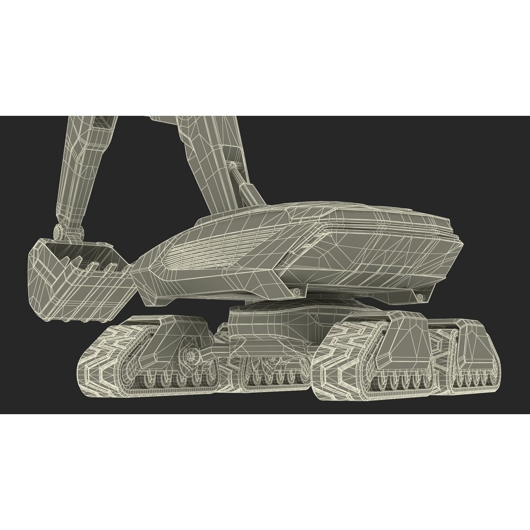Excavator SciFi Concept 3D Model – Rigged Futuristic Vehicle, FBX - View 48