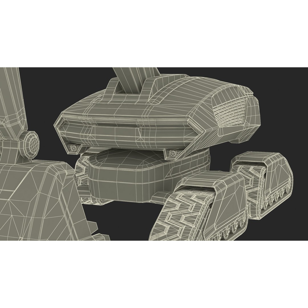 Excavator SciFi Concept 3D Model – Rigged Futuristic Vehicle, FBX - View 56