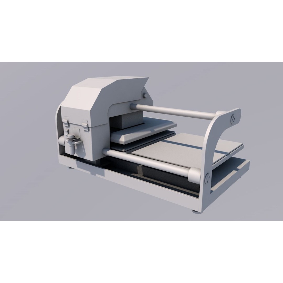 Double Bed Heat Press Machine 3D Model – Industrial Equipment, C4D, FBX, OBJ