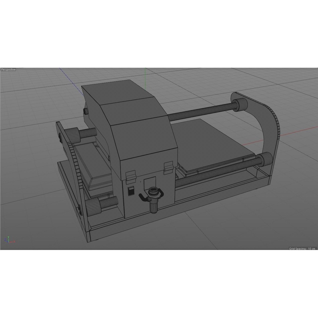 Double Bed Heat Press Machine 3D Model – Industrial Equipment, C4D, FBX, OBJ - View 13