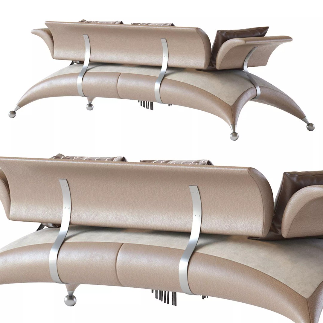 Desforma Safari 3D Model – Contemporary Sofa with PBR Textures, FBX - View 4