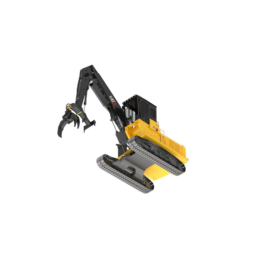 CAT FM568 Forest Log Loader 3D Model – High Poly Game Asset, FBX & OBJ - View 11
