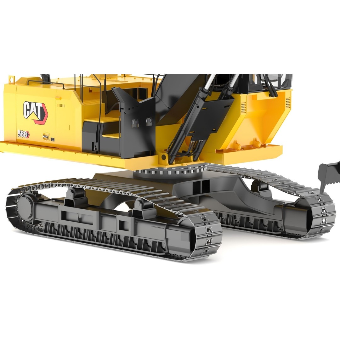 CAT FM568 Forest Log Loader 3D Model – High Poly Game Asset, FBX & OBJ - View 15