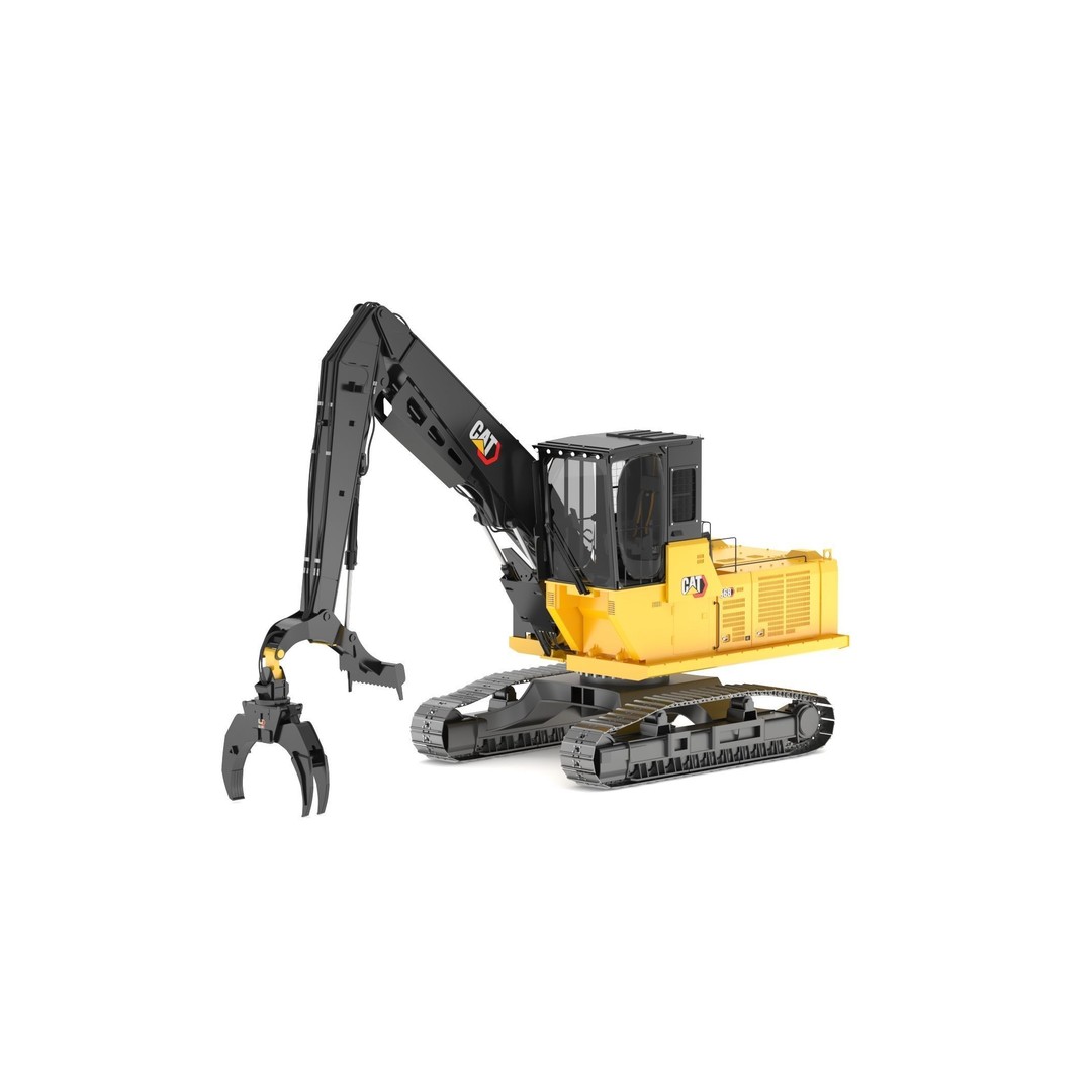 CAT FM568 Forest Log Loader 3D Model – High Poly Game Asset, FBX & OBJ - View 3