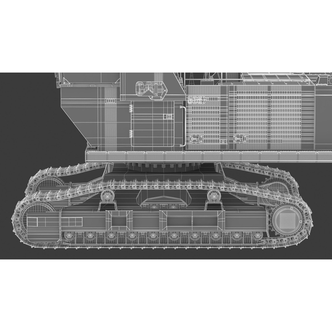 CAT FM568 Forest Log Loader 3D Model – High Poly Game Asset, FBX & OBJ - View 34