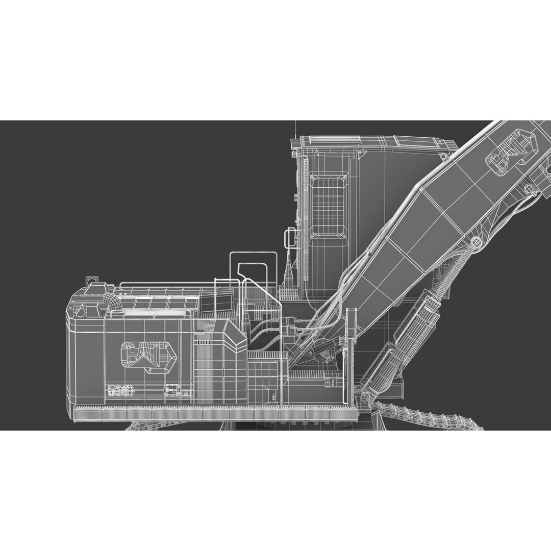 CAT FM568 Forest Log Loader 3D Model – High Poly Game Asset, FBX & OBJ - View 38