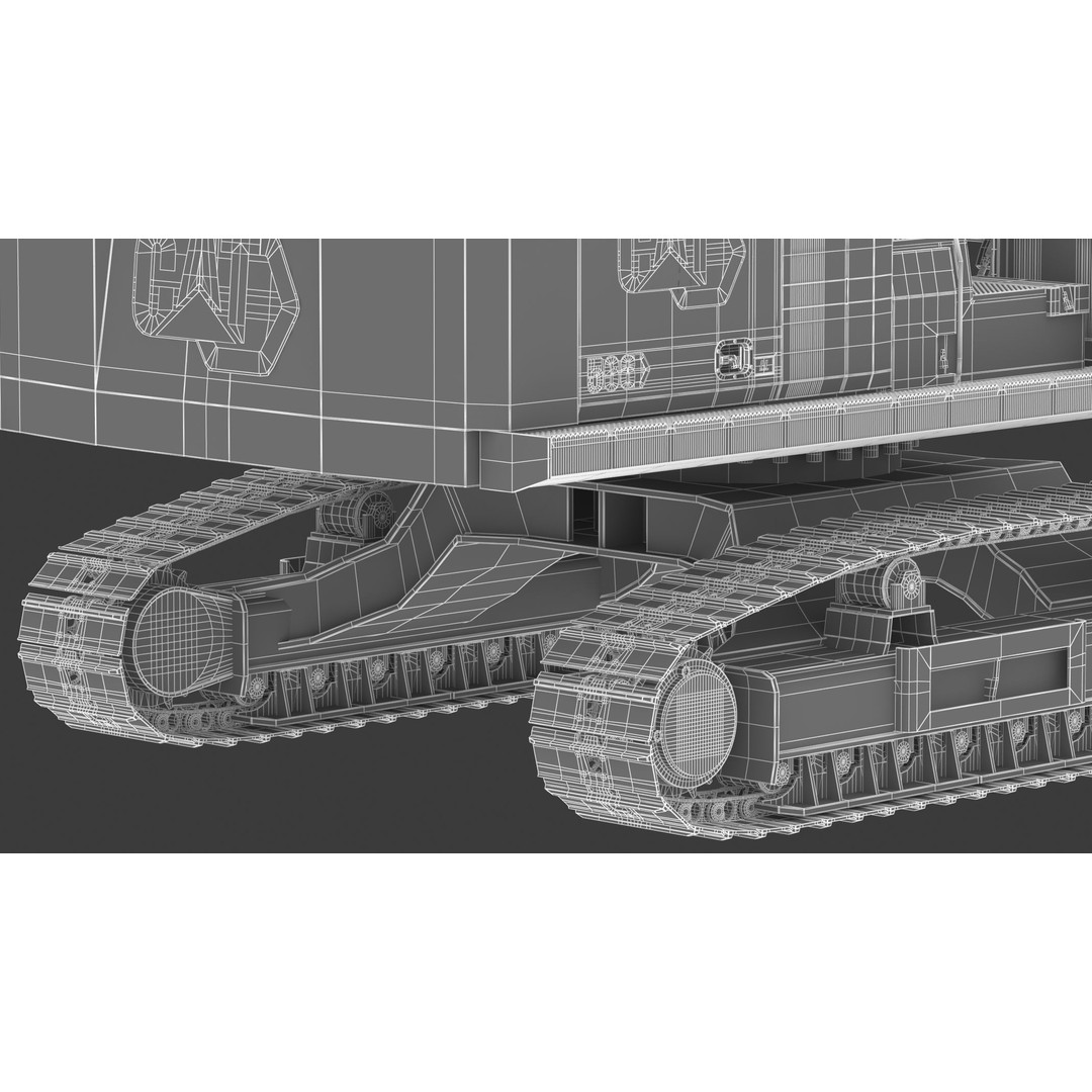CAT FM568 Forest Log Loader 3D Model – High Poly Game Asset, FBX & OBJ - View 39