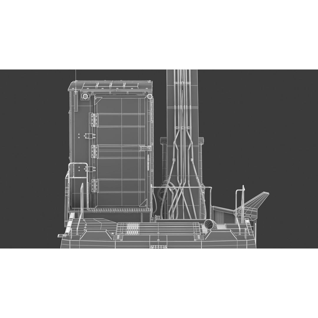 CAT FM568 Forest Log Loader 3D Model – High Poly Game Asset, FBX & OBJ - View 40