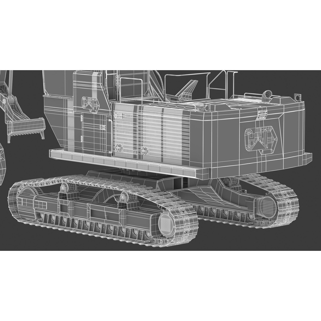 CAT FM568 Forest Log Loader 3D Model – High Poly Game Asset, FBX & OBJ - View 41