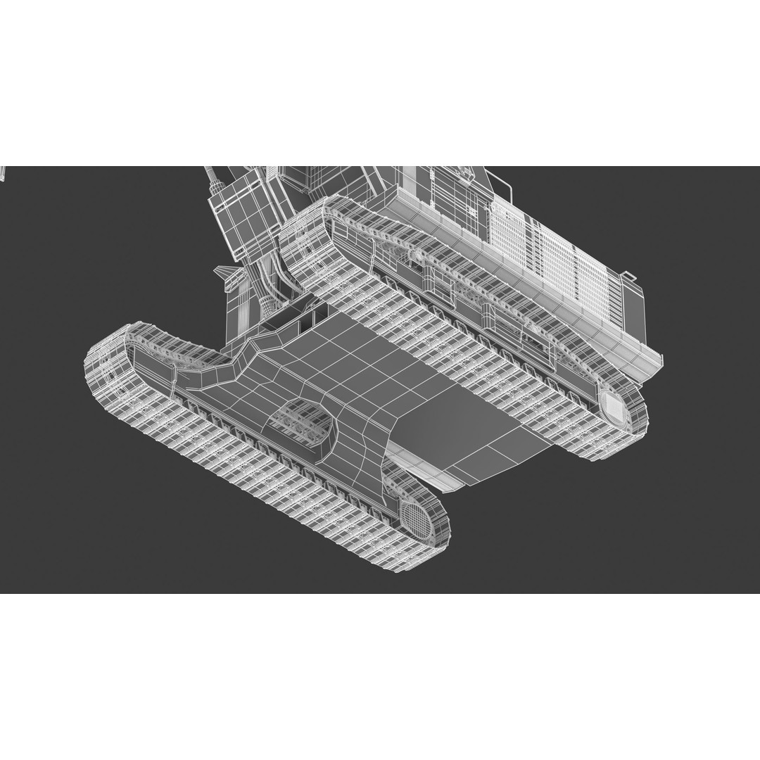 CAT FM568 Forest Log Loader 3D Model – High Poly Game Asset, FBX & OBJ - View 43