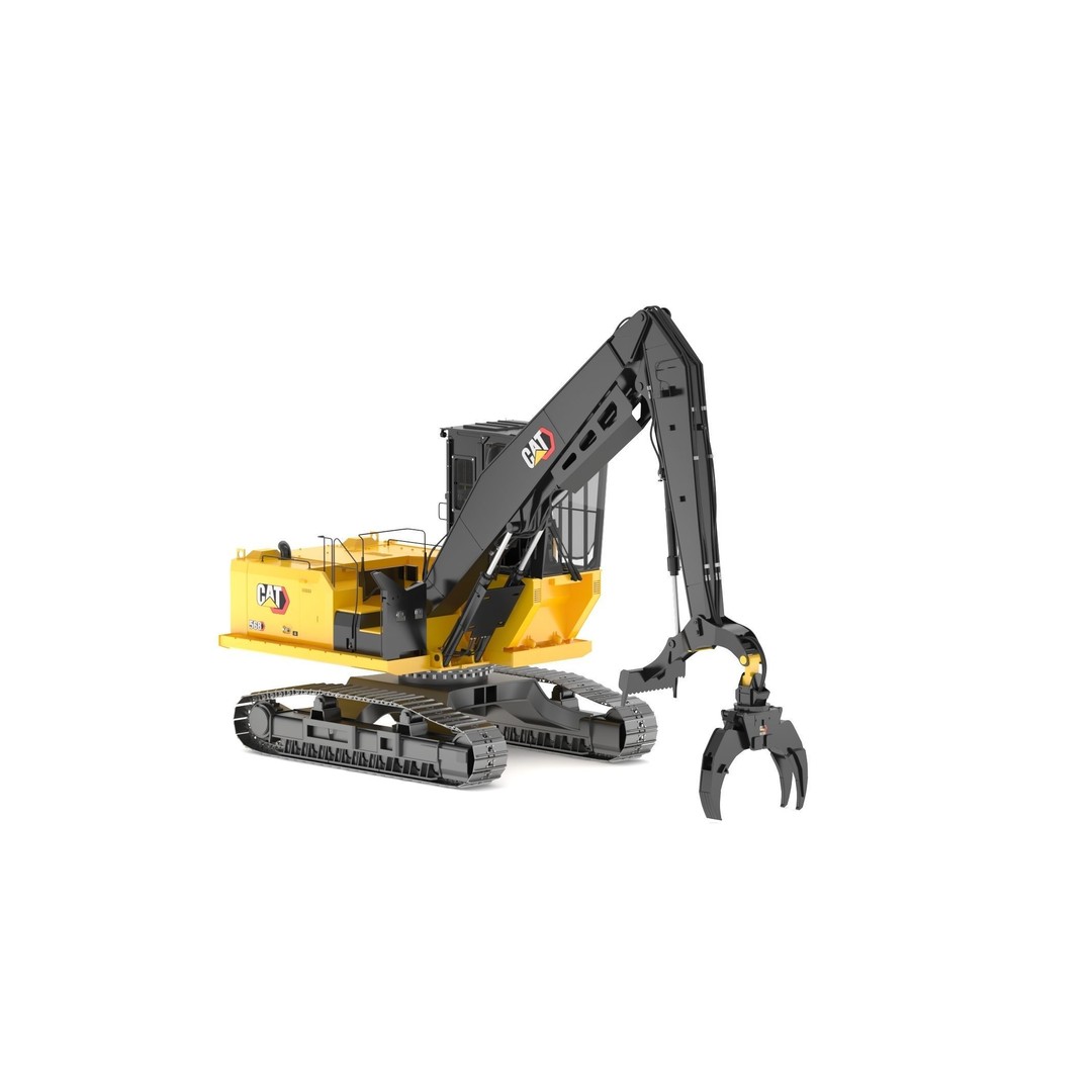 CAT FM568 Forest Log Loader 3D Model – High Poly Game Asset, FBX & OBJ - View 5