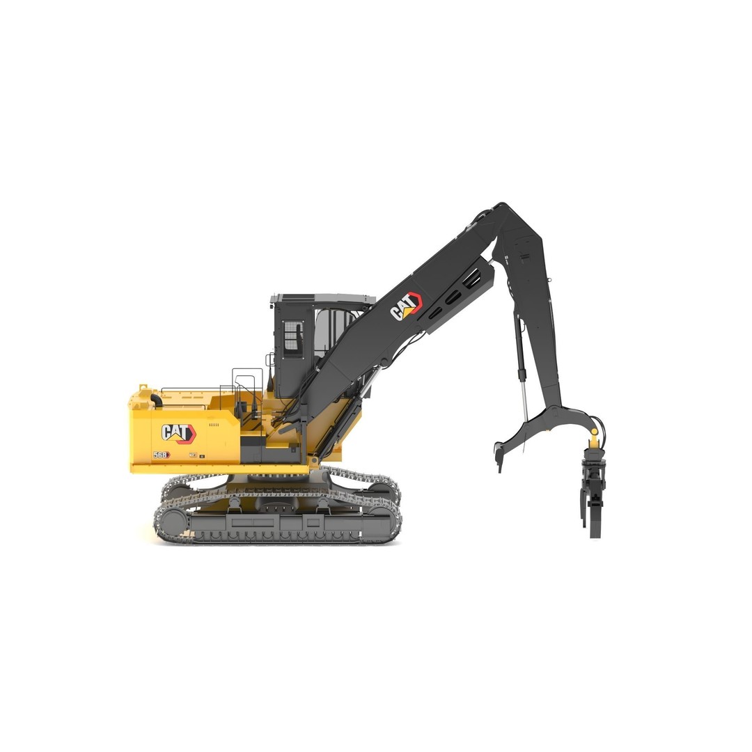 CAT FM568 Forest Log Loader 3D Model – High Poly Game Asset, FBX & OBJ - View 6
