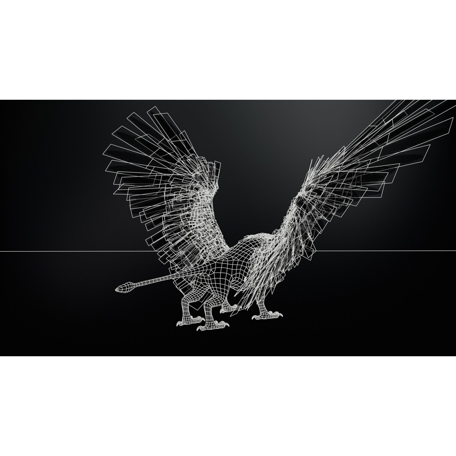 Griffon - Low-Poly Game-Ready 3D Model - View 10