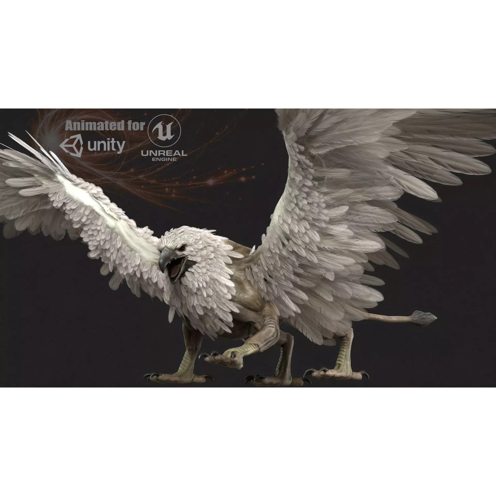 Griffon - Low-Poly Game-Ready 3D Model - View 2