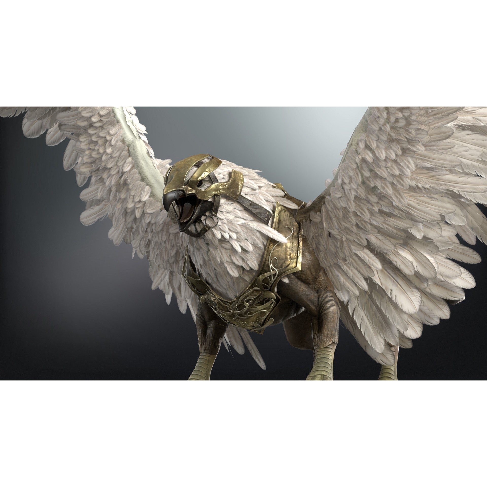 Griffon - Low-Poly Game-Ready 3D Model - View 23