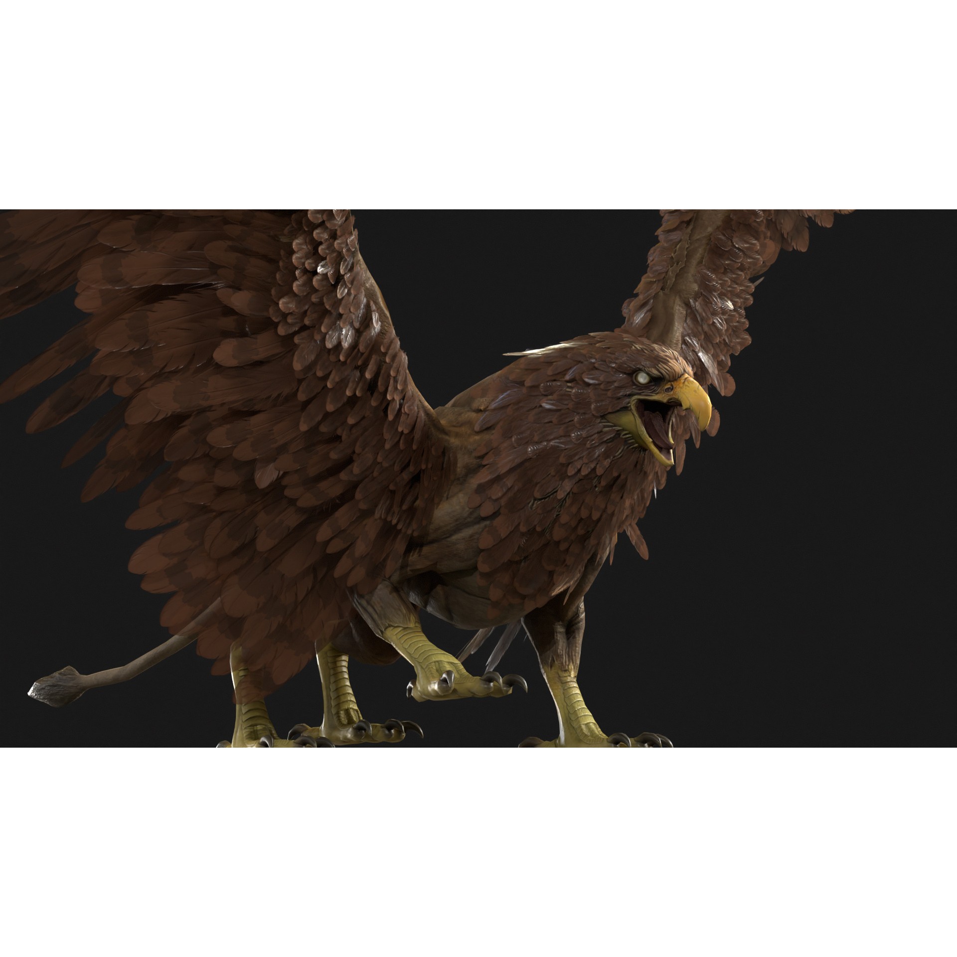Griffon - Low-Poly Game-Ready 3D Model - View 28
