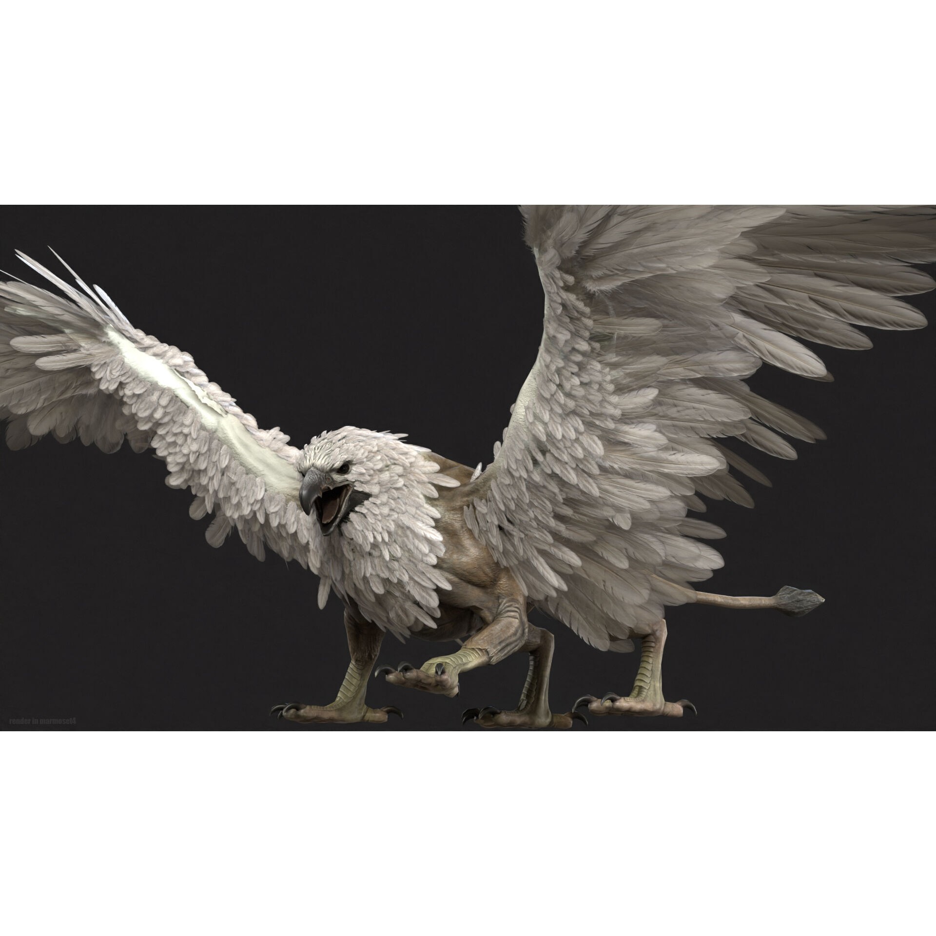Griffon - Low-Poly Game-Ready 3D Model - View 3