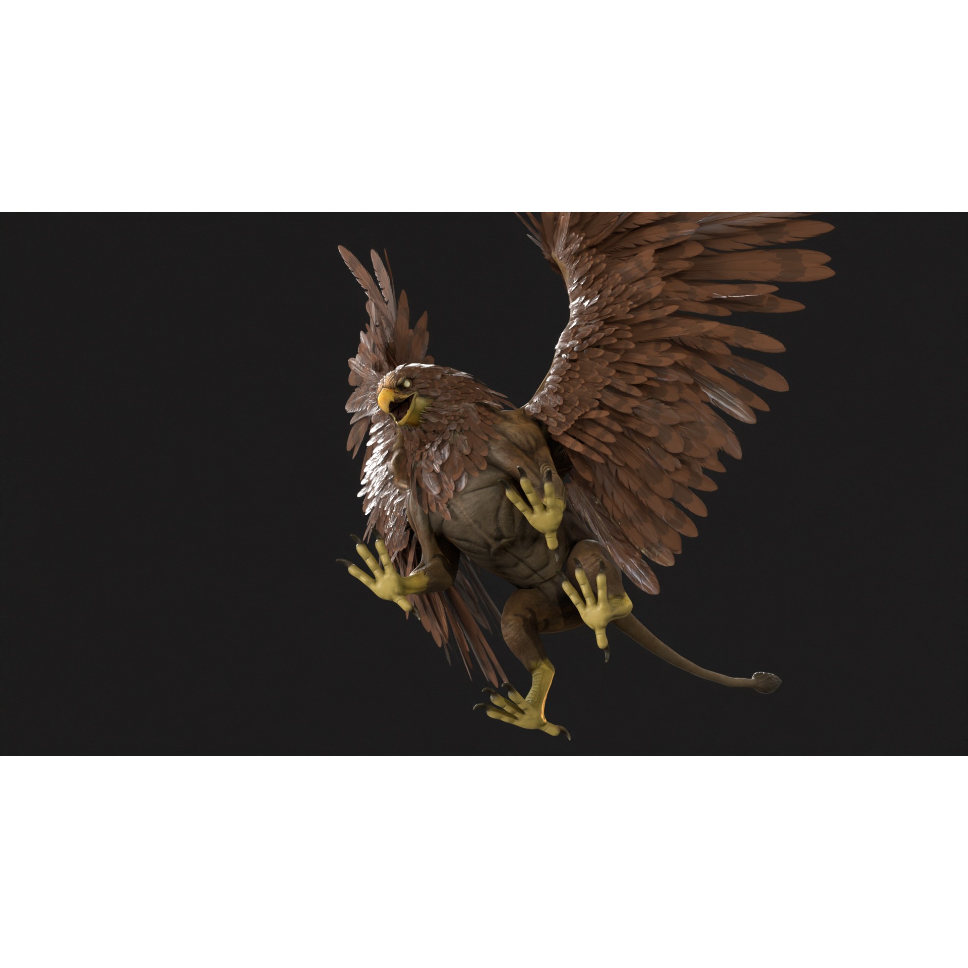 Griffon - Low-Poly Game-Ready 3D Model - View 30