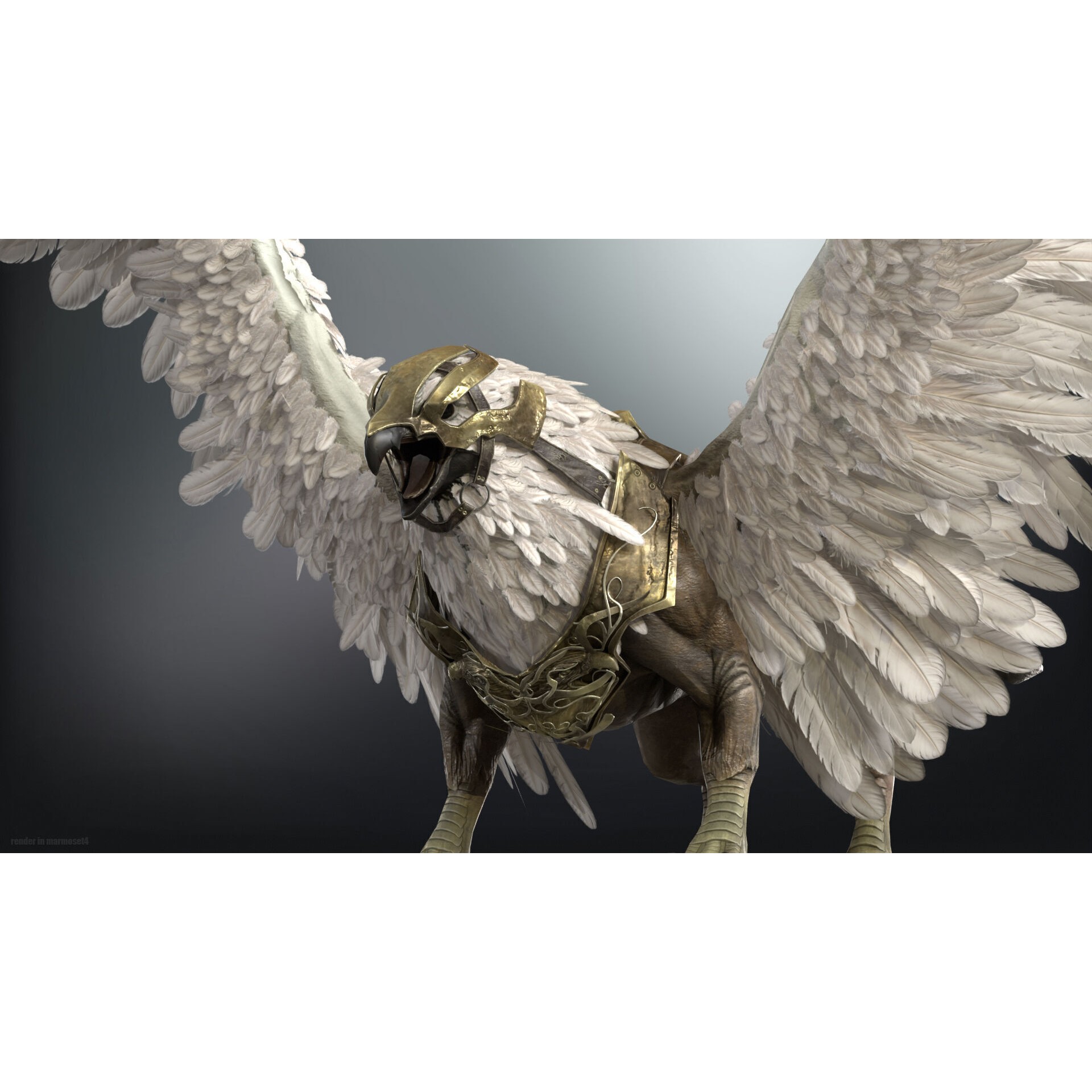 Griffon - Low-Poly Game-Ready 3D Model - View 4