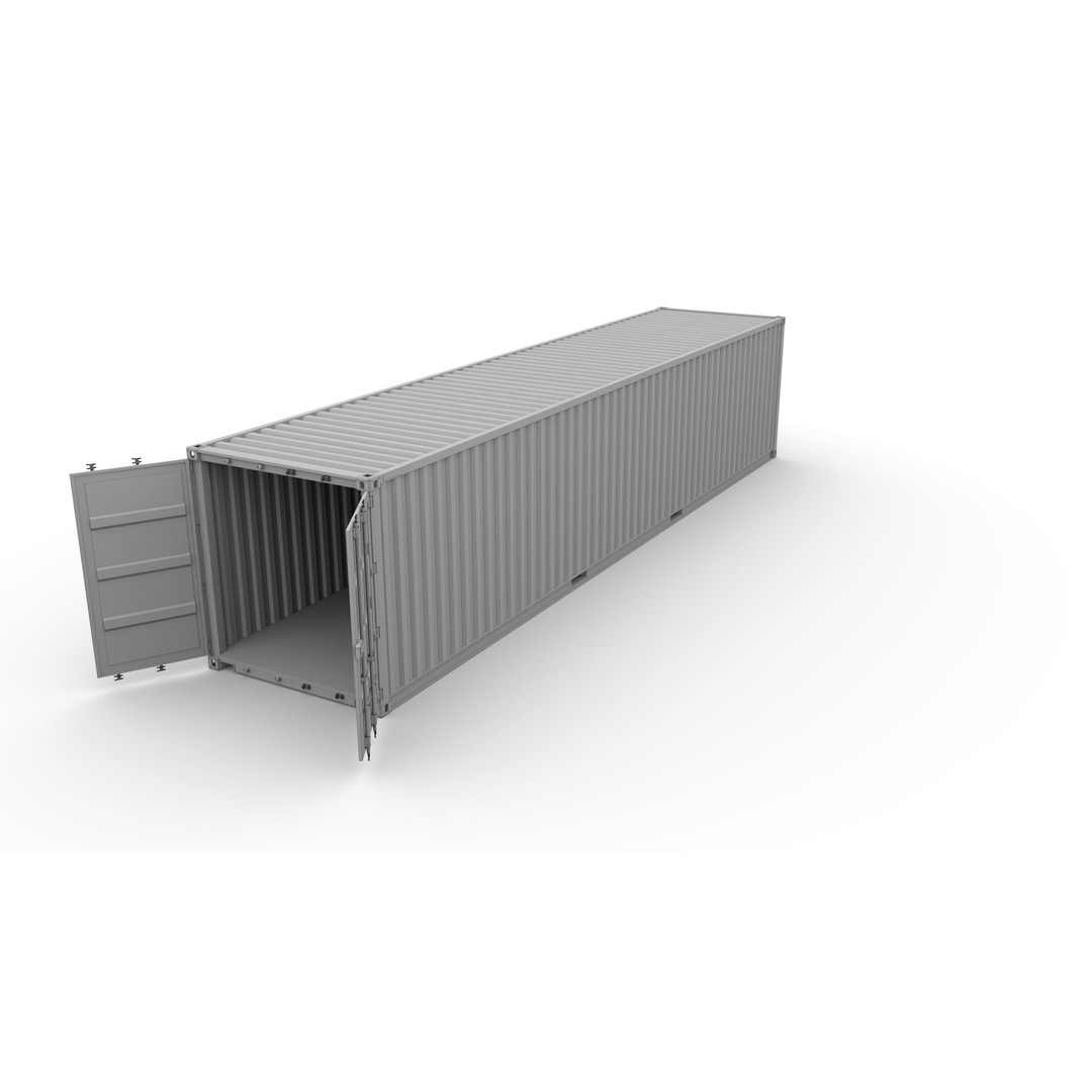 40ft Shipping Container 3D Model – PBR Textured, Game-Ready Formats - View 11