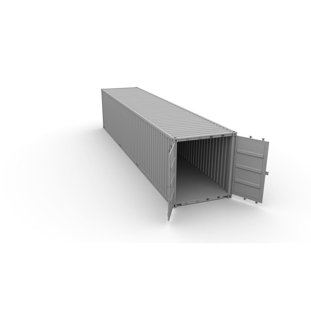 40ft Shipping Container 3D Model – PBR Textured, Game-Ready Formats - View 12