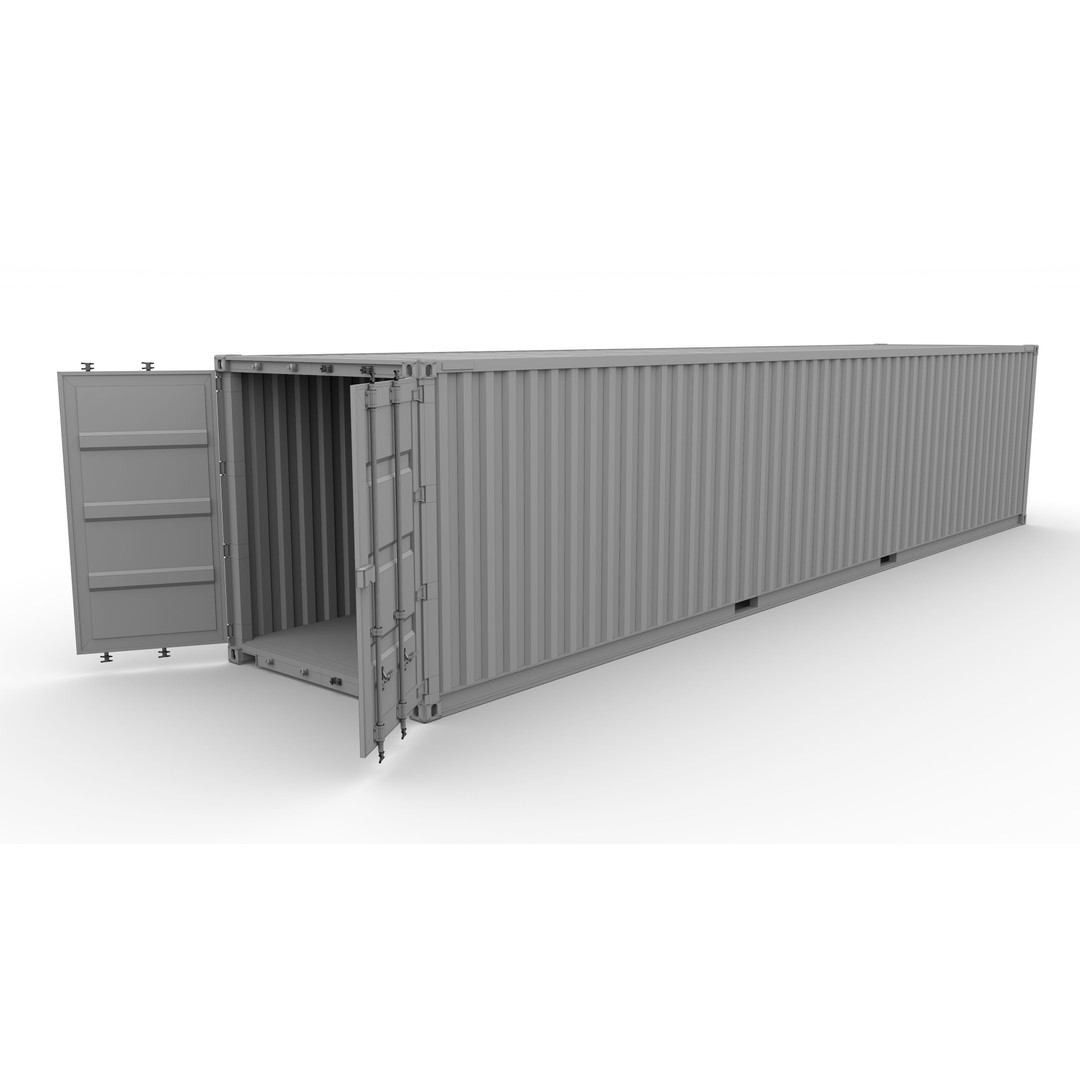 40ft Shipping Container 3D Model – PBR Textured, Game-Ready Formats - View 13