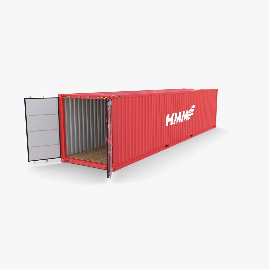 40ft Shipping Container 3D Model – PBR Textured, Game-Ready Formats - View 8