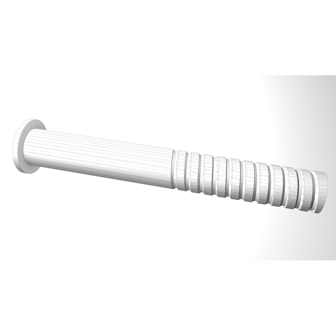 Flat Screw 3D Model – Low Poly Industrial Hardware, FBX & OBJ - View 10