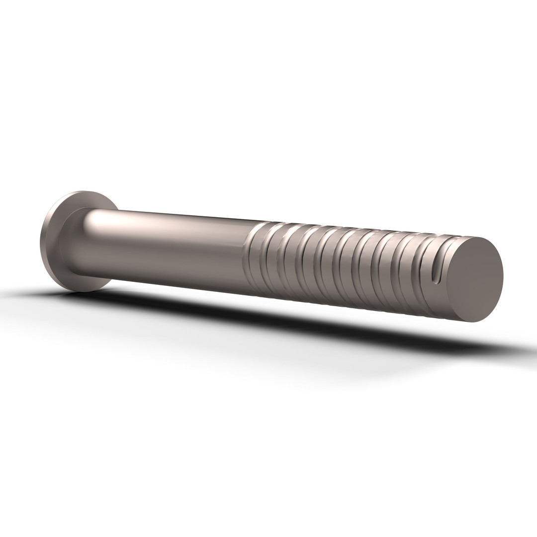 Flat Screw 3D Model – Low Poly Industrial Hardware, FBX & OBJ - View 5