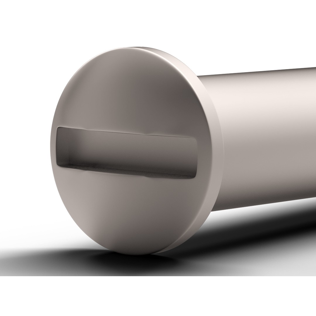 Flat Screw 3D Model – Low Poly Industrial Hardware, FBX & OBJ - View 7