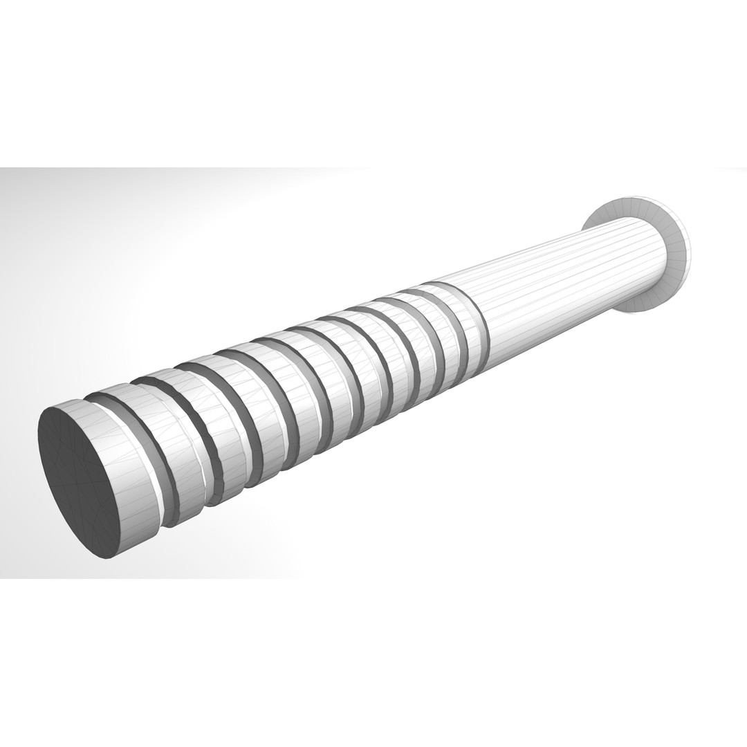 Flat Screw 3D Model – Low Poly Industrial Hardware, FBX & OBJ - View 9