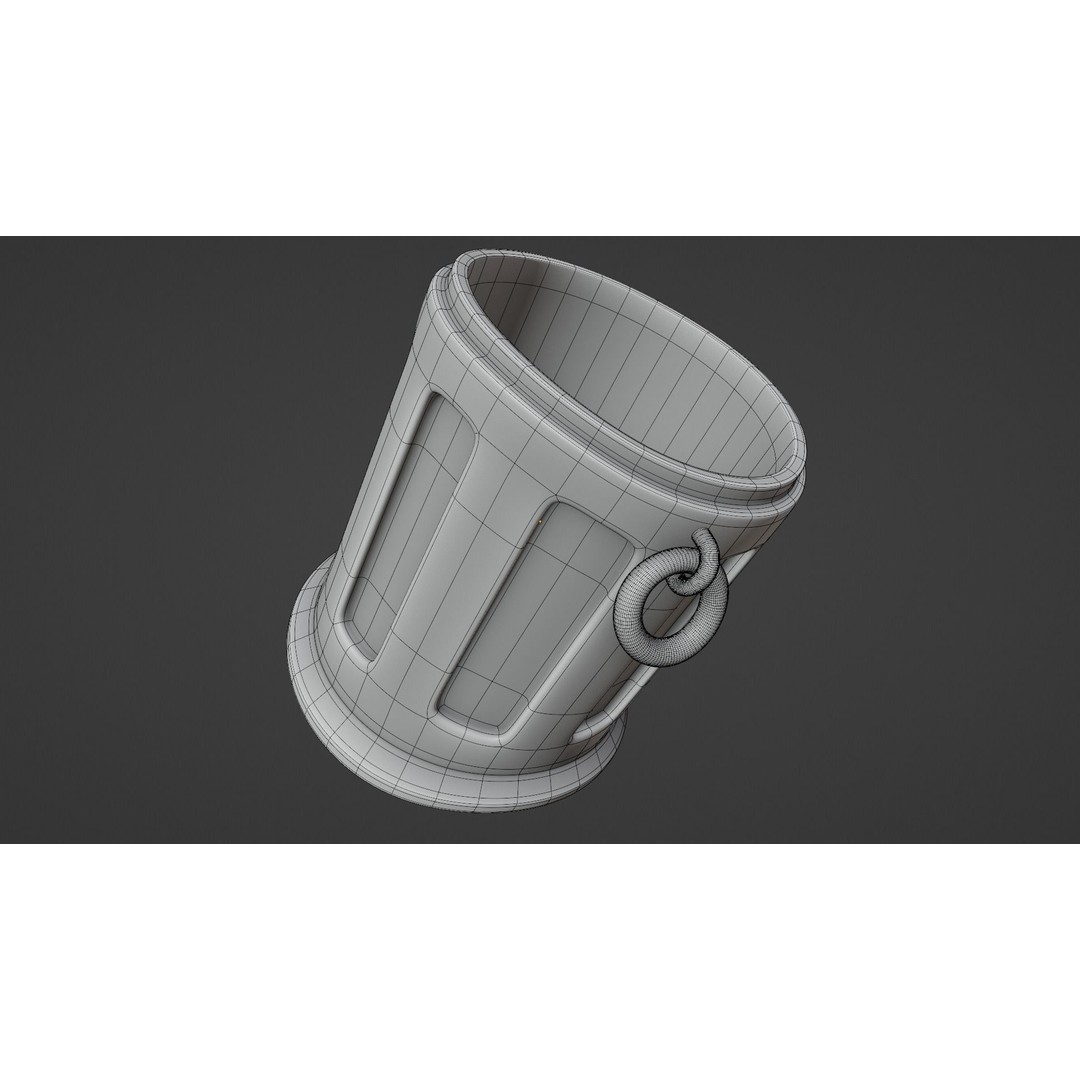Realistic Metal Trash Can 3D Model – Game Ready Urban Prop, FBX, OBJ