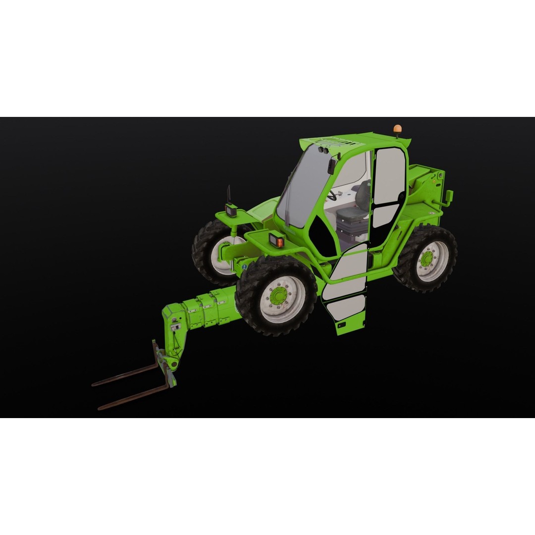 Loader Machine 3D Model – Low Poly PBR Asset for Games and Simulations - View 10