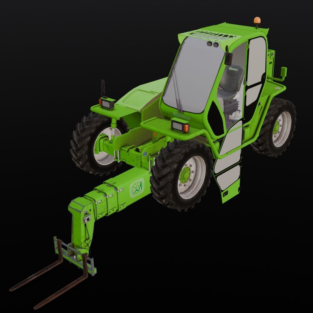 Loader Machine 3D Model – Low Poly PBR Asset for Games and Simulations - View 11
